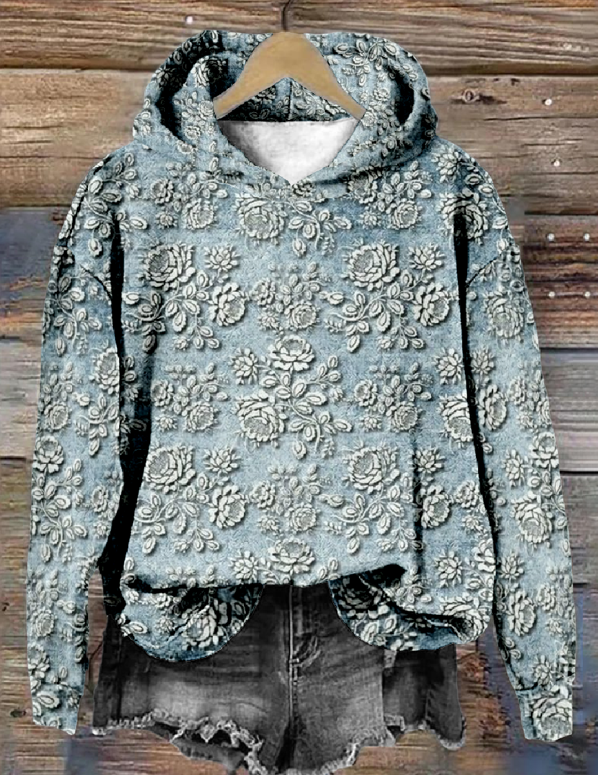 Vintage Loose 3D Printing Hoodie Hoodie