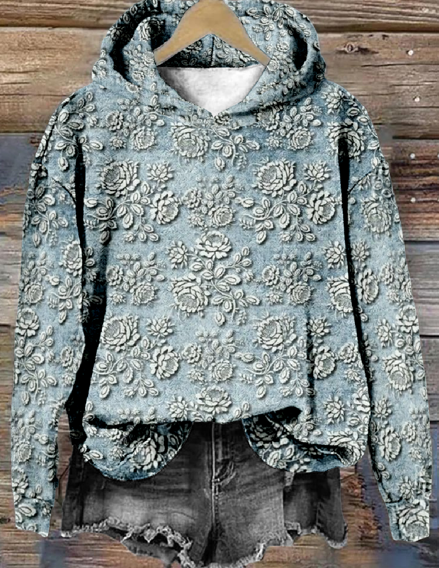 Vintage Loose 3D Printing Hoodie Hoodie