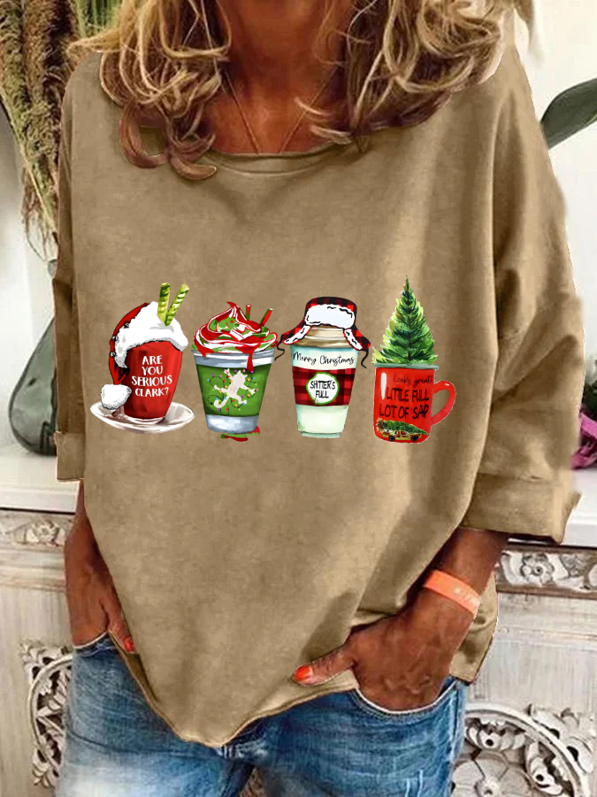 Christmas Latte Christmas Coffee Casual Sweatshirt