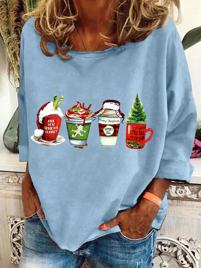 Christmas Latte Christmas Coffee Casual Sweatshirt