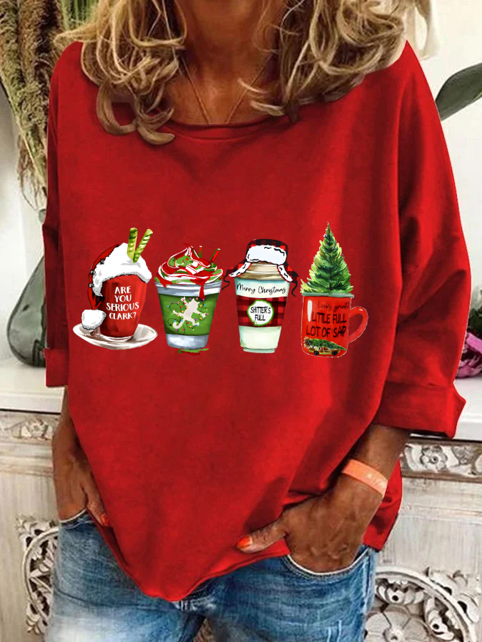 Christmas Latte Christmas Coffee Casual Sweatshirt