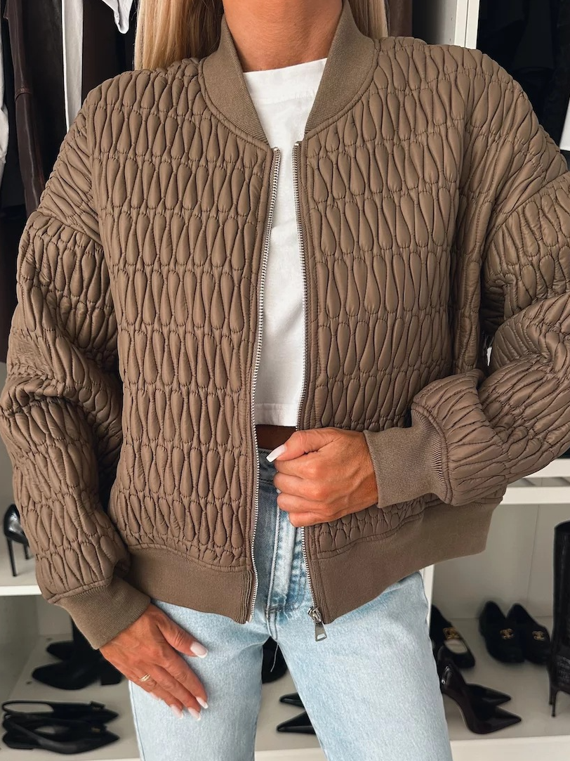 Loose Casual Crew Neck Jacket