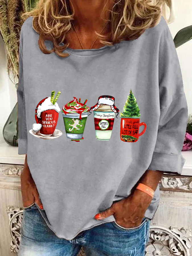 Christmas Latte Christmas Coffee Casual Sweatshirt