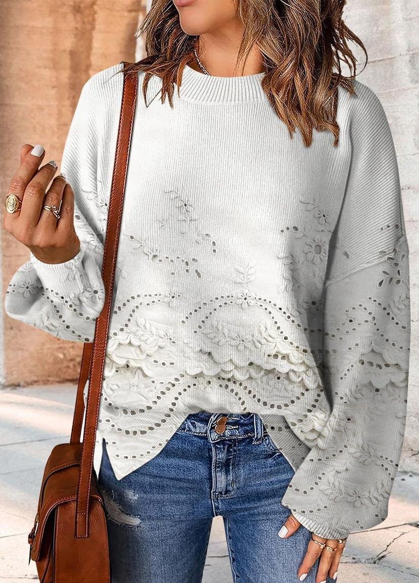 Crew Neck Loose Casual Sweatshirt