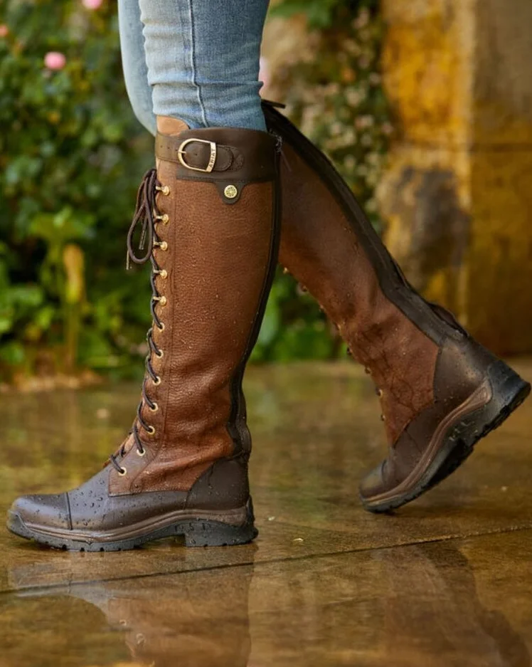Plain Vintage Autumn Leather Outdoor Boots