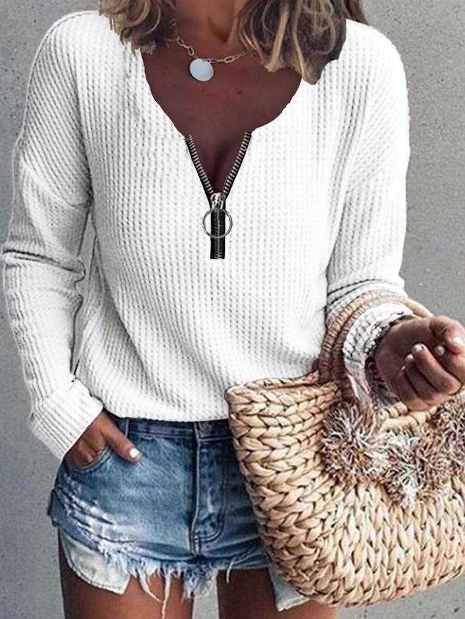 Casual Regular Fit Plain Sweatshirt