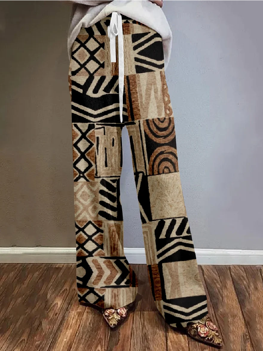 Geometric Casual Loose Sweatpants & Joggers