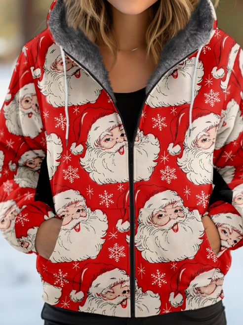 Christmas Hoodie Casual Loose Jacket