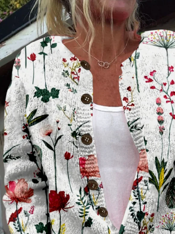 Floral Casual Loose Jacket