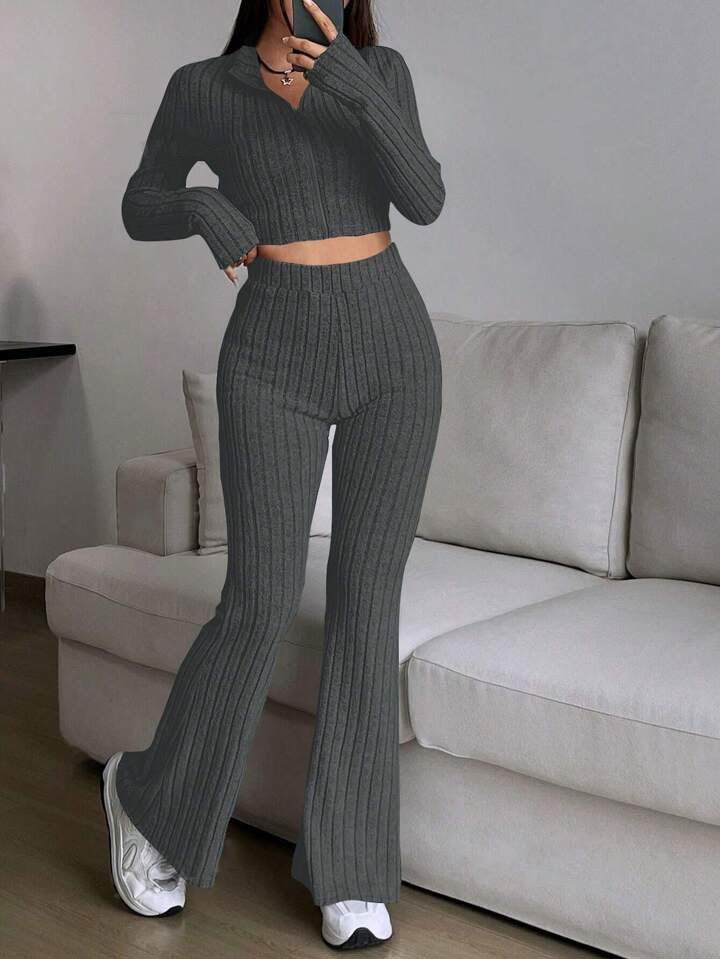 Regular Fit Casual Two-Piece Set