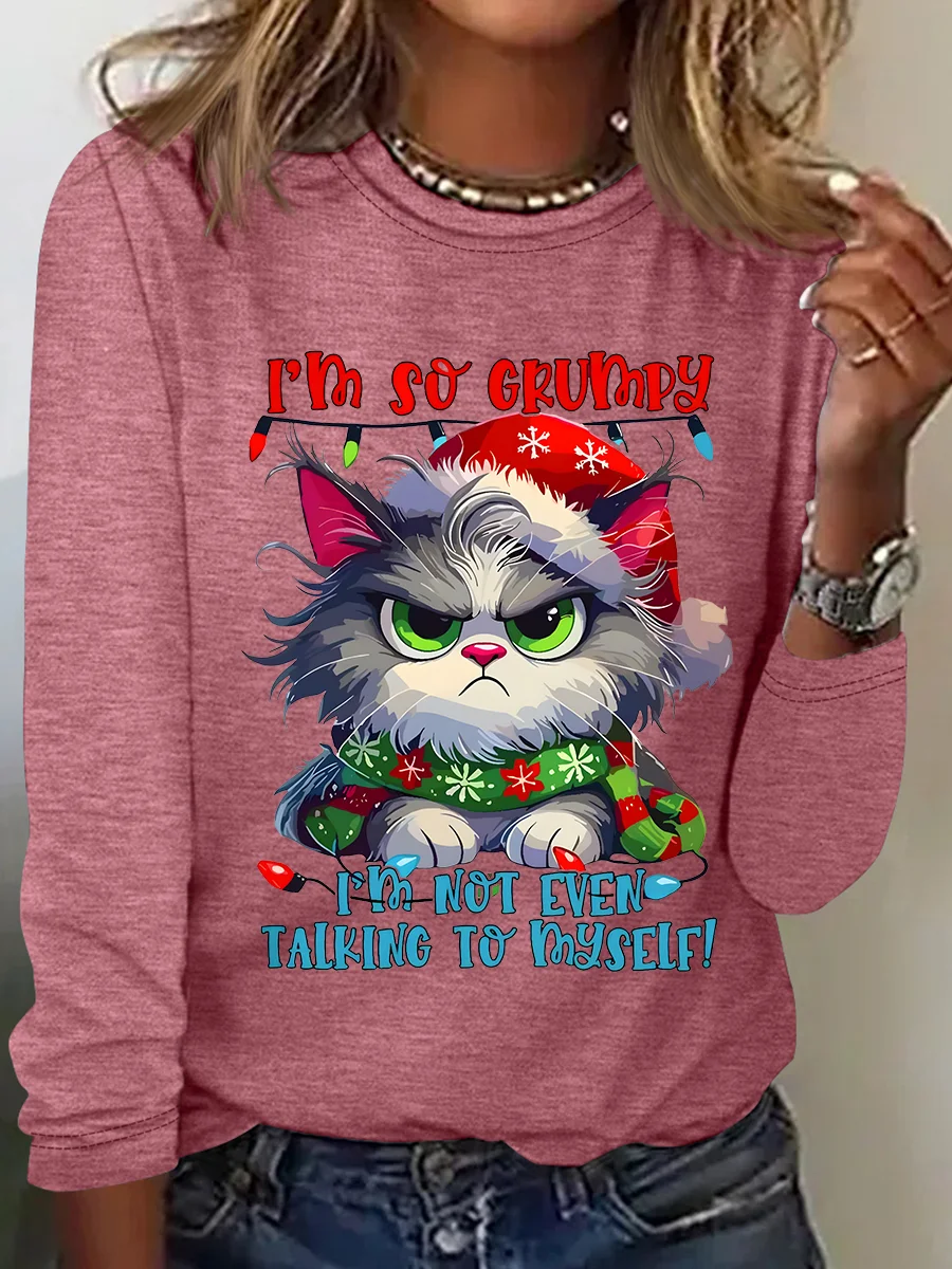 Grumpy Cat Casual Long Sleeve Shirt