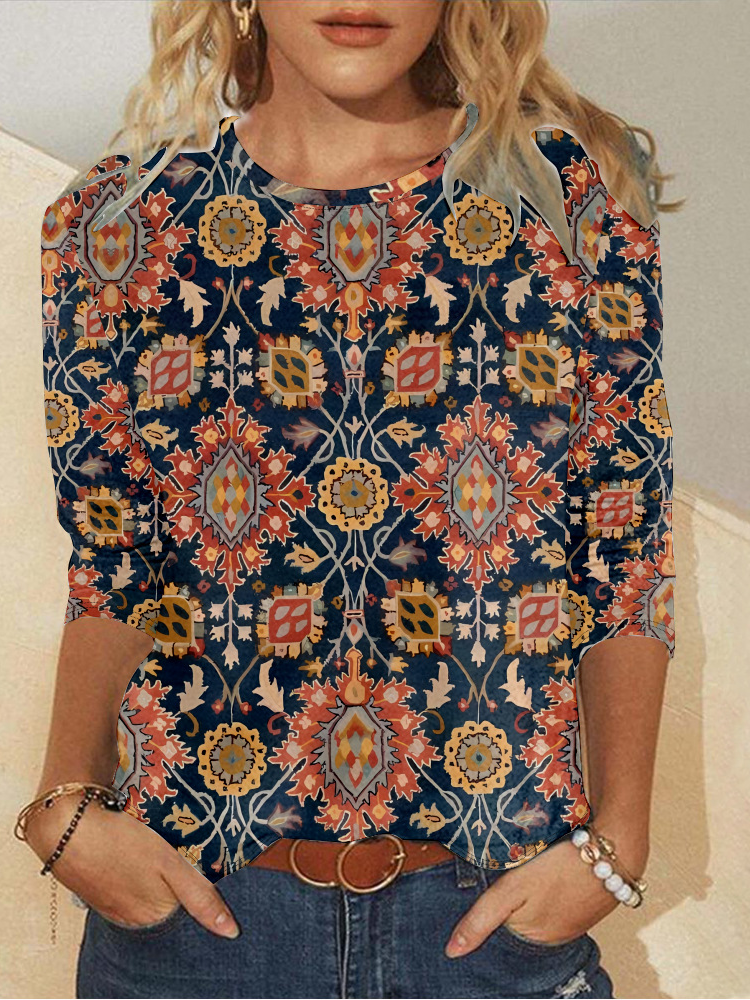 Loose Crew Neck Casual Jersey T-Shirt