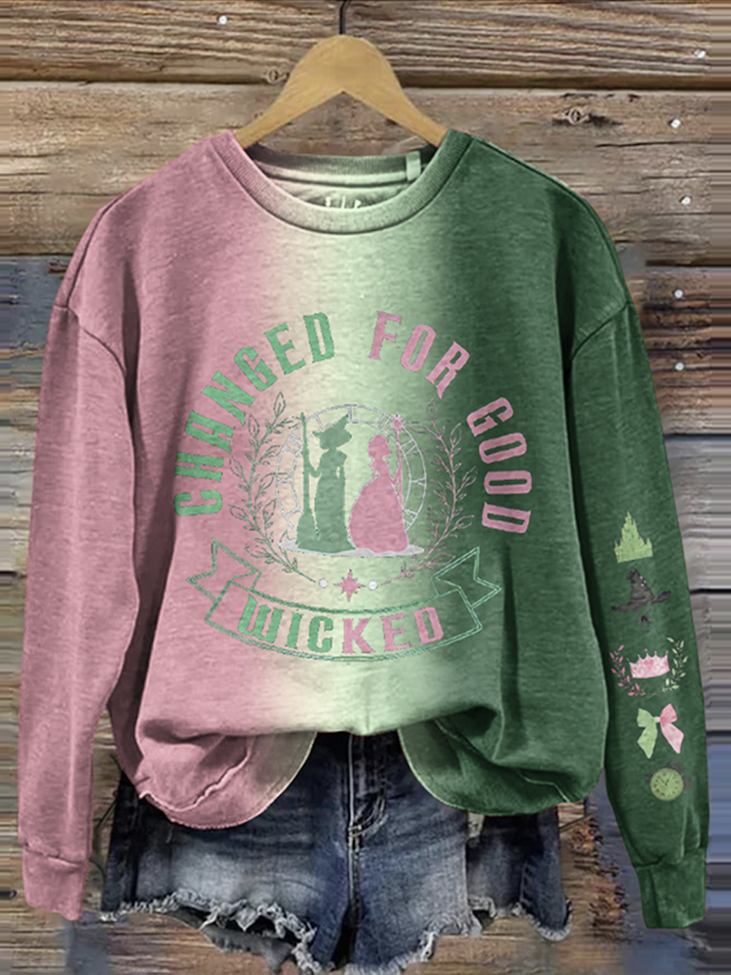 New witch movie gradient sweatshirt