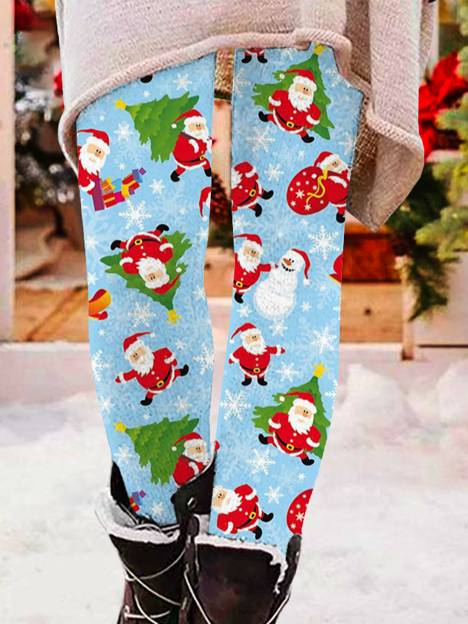 Casual Christmas Jersey Leggings