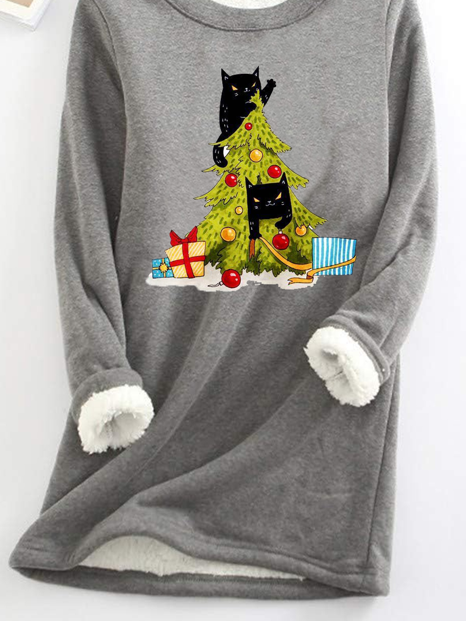 Crew Neck Loose Christmas Casual Sweatshirt