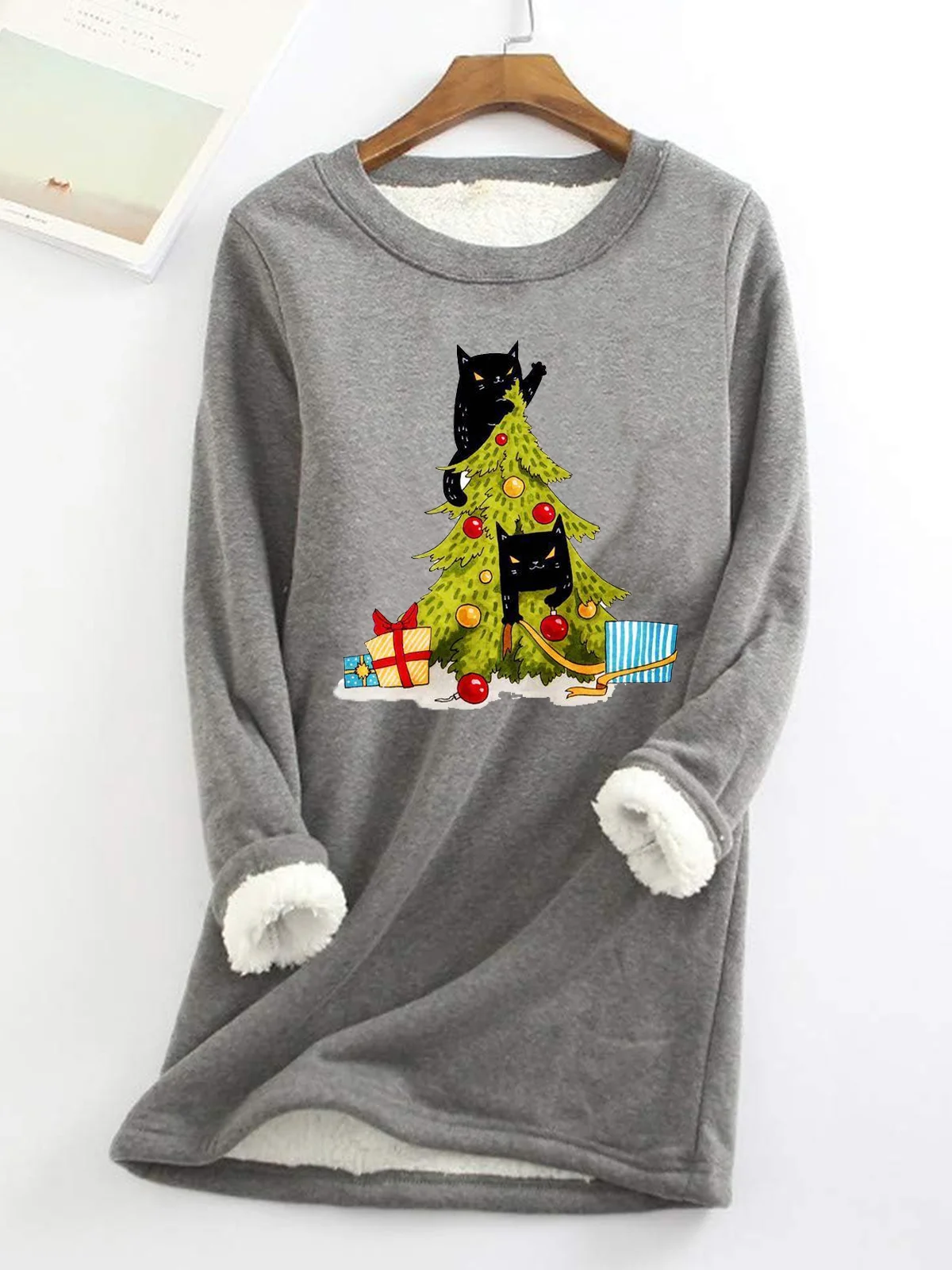 Crew Neck Loose Christmas Casual Sweatshirt