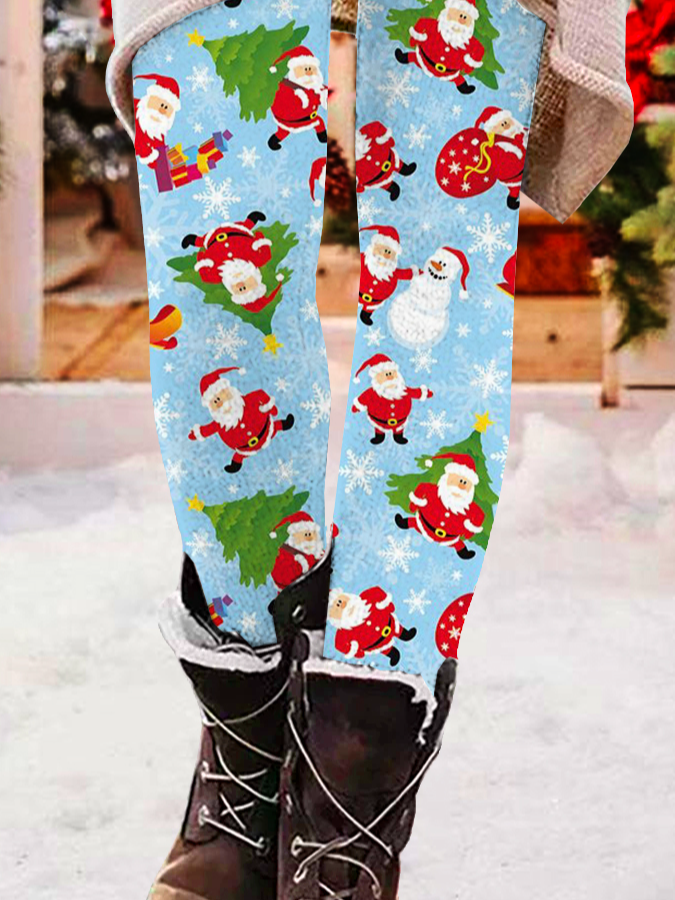 Casual Christmas Jersey Leggings