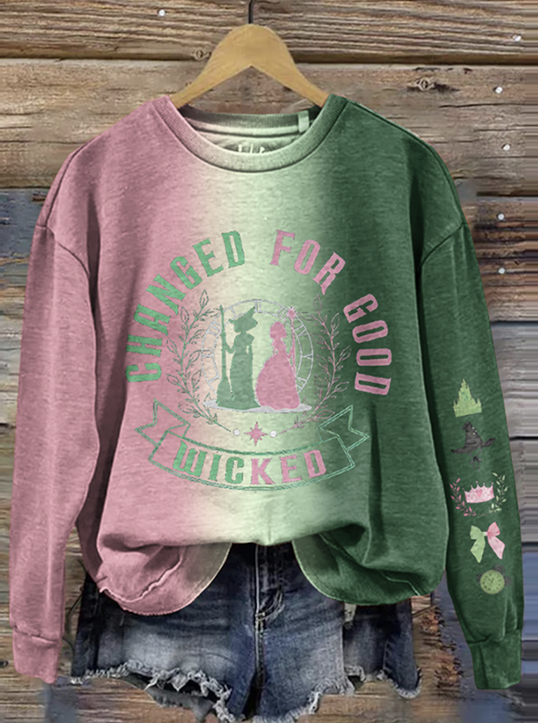 New witch movie gradient sweatshirt