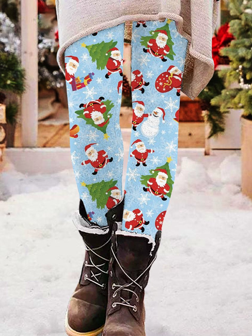 Casual Christmas Jersey Leggings