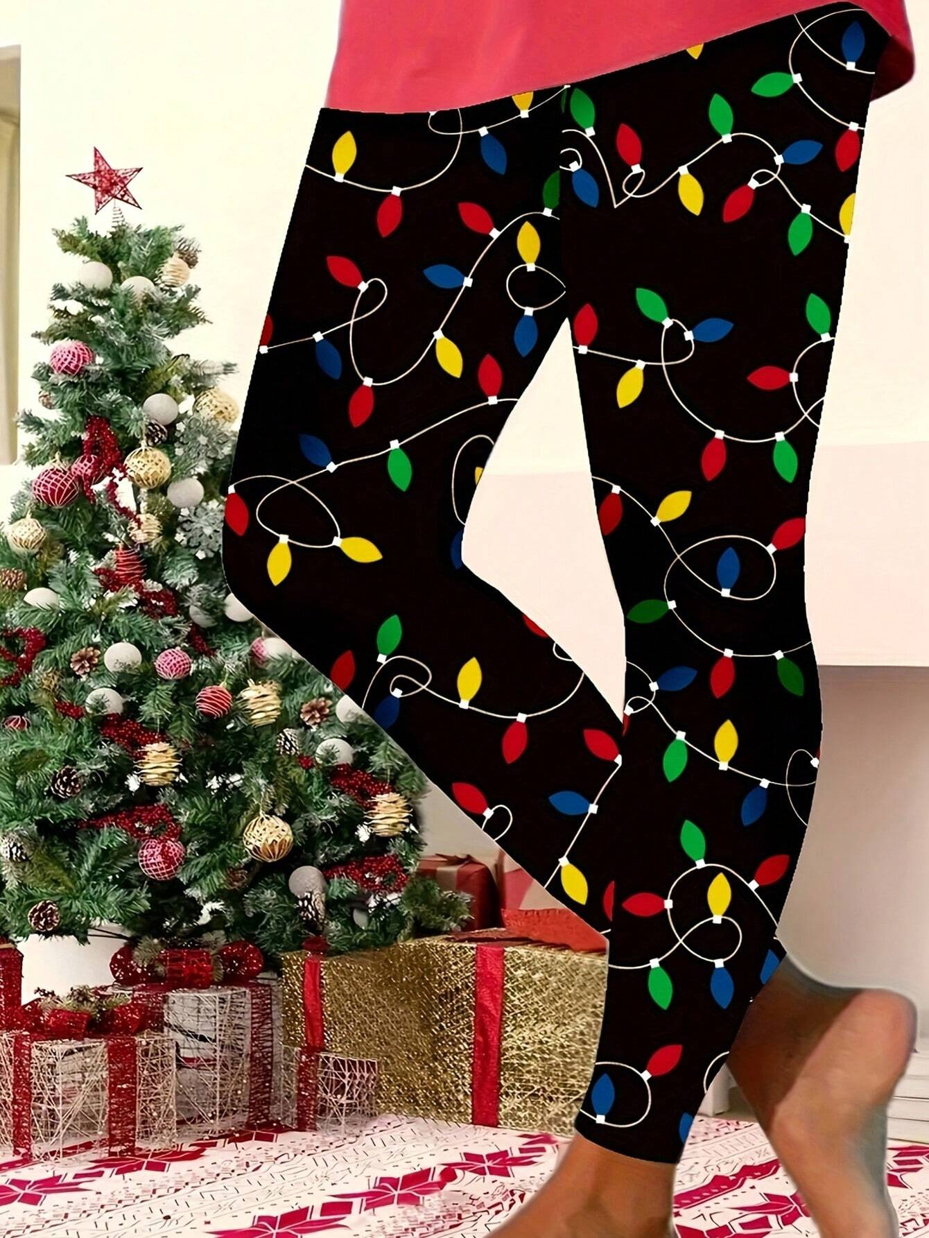 Women's Skinny Printed Pantyhose