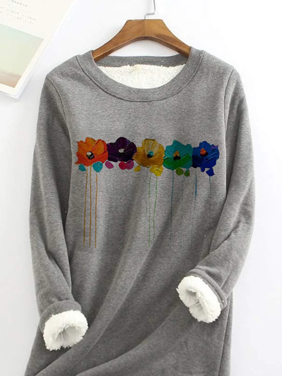 Casual Loose Crew Neck Sweatshirt