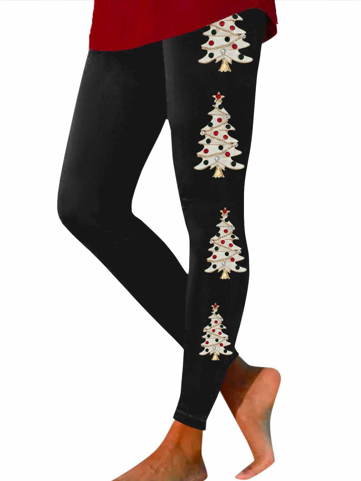 Women's Skinny Printed Pantyhose