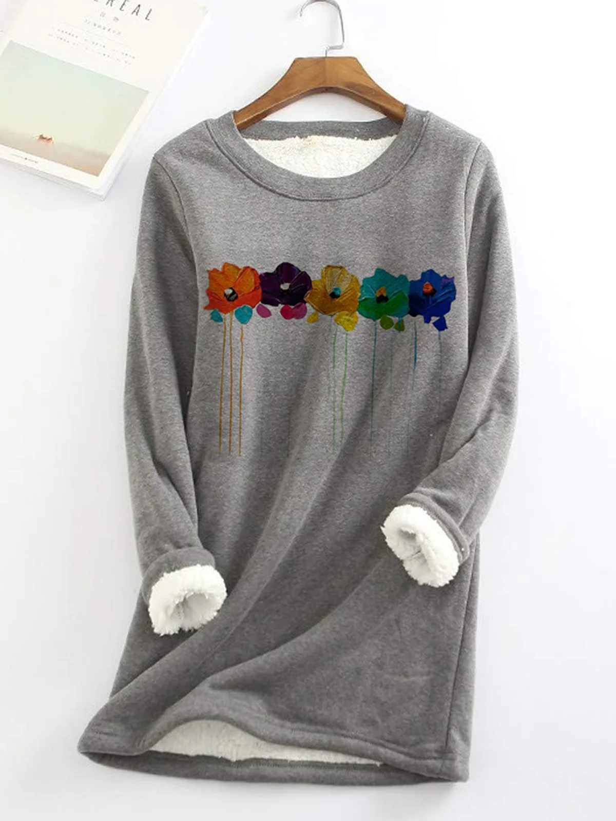 Casual Loose Crew Neck Sweatshirt