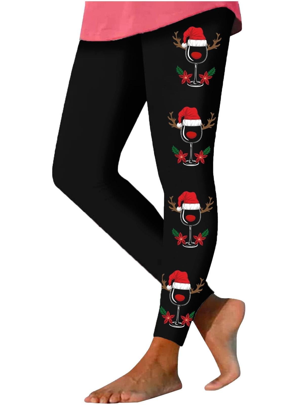 Christmas Print Casual Casual Leggings