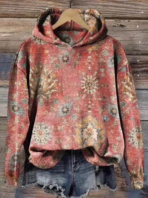 Ethnic Hoodie Casual Sweatshirt