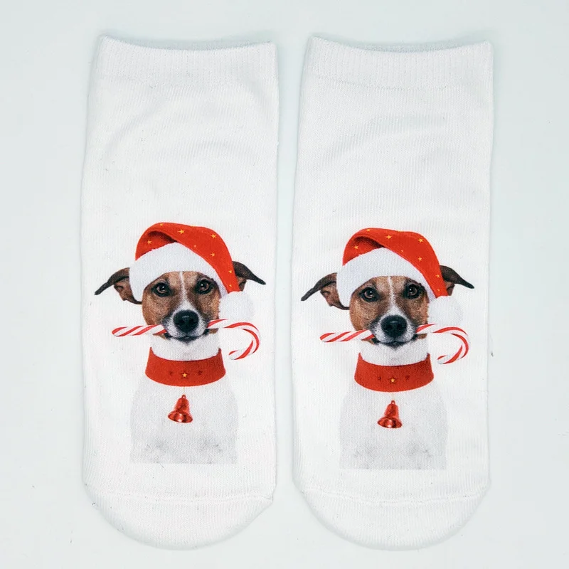 Christmas 3D Cat Pattern High Stretch Cotton Socks Festive Party Decorations