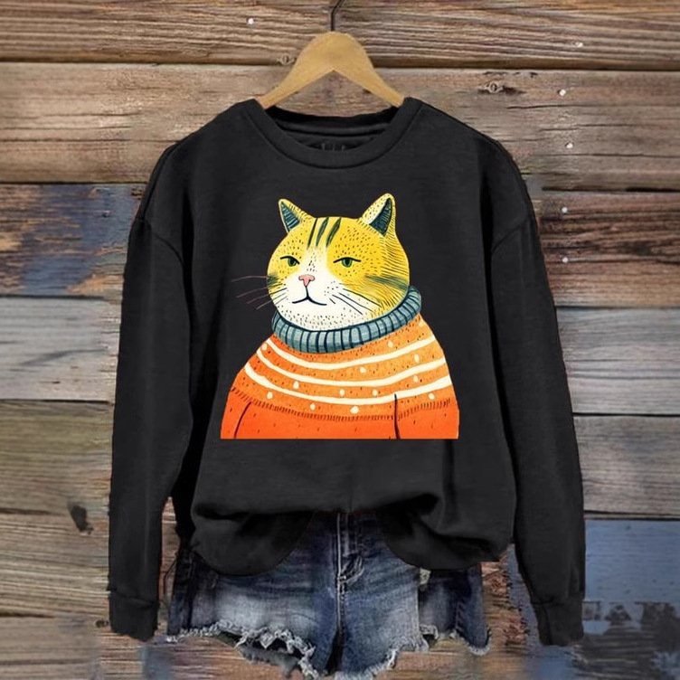 Loose Animal Casual Sweatshirt