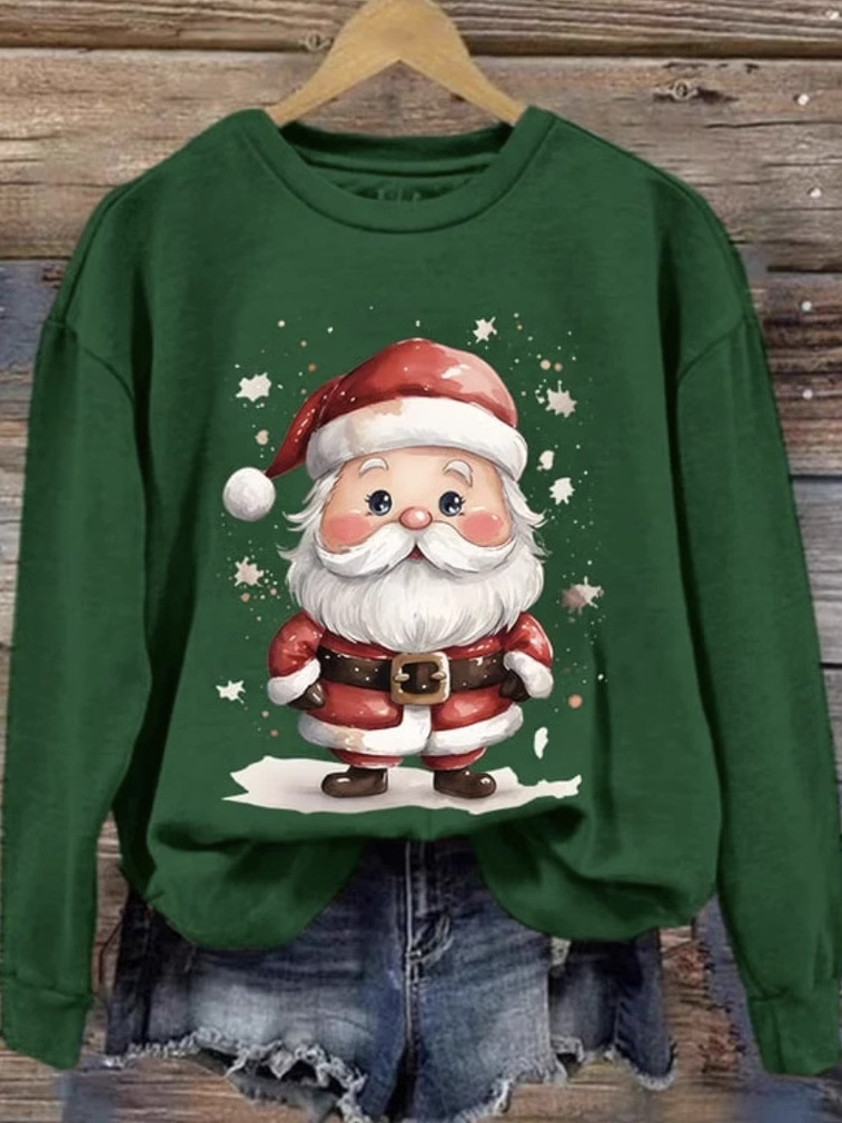 Santa Claus Casual Crew Neck Sweatshirt