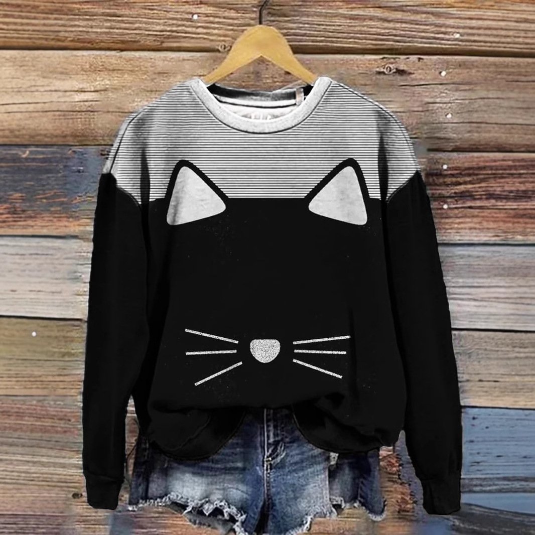 Loose Casual Crew Neck Sweatshirt