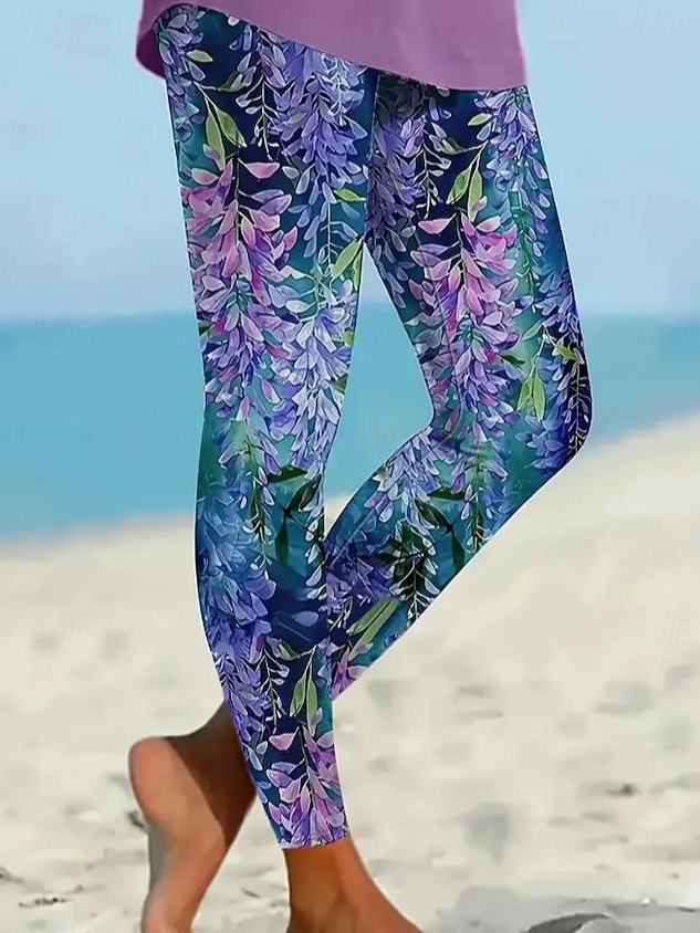 Leaf Print Leggings