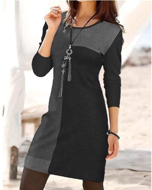 Multicolor Block Simple Regular Fit Dress With No