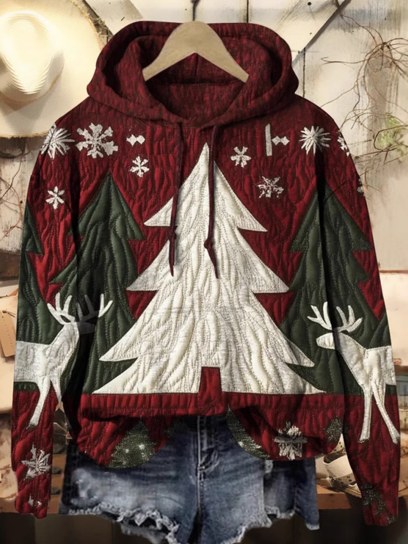 Christmas Casual Hoodie Loose Sweatshirt