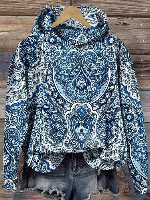 Casual Loose Ethnic Sweatshirt