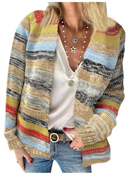 Casual Yarn/Wool Yarn Cardigan