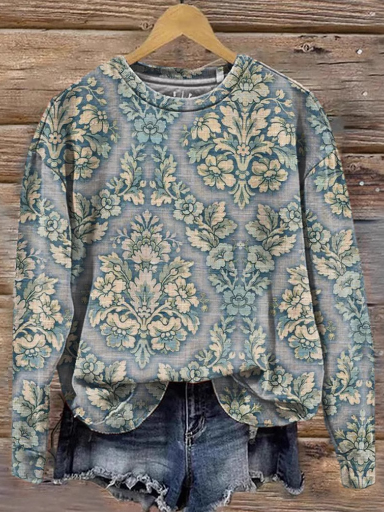 Floral Casual Sweatshirt