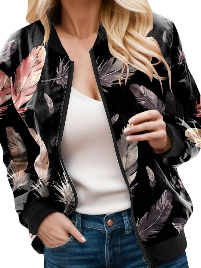 Wrap Floral Casual Jacket