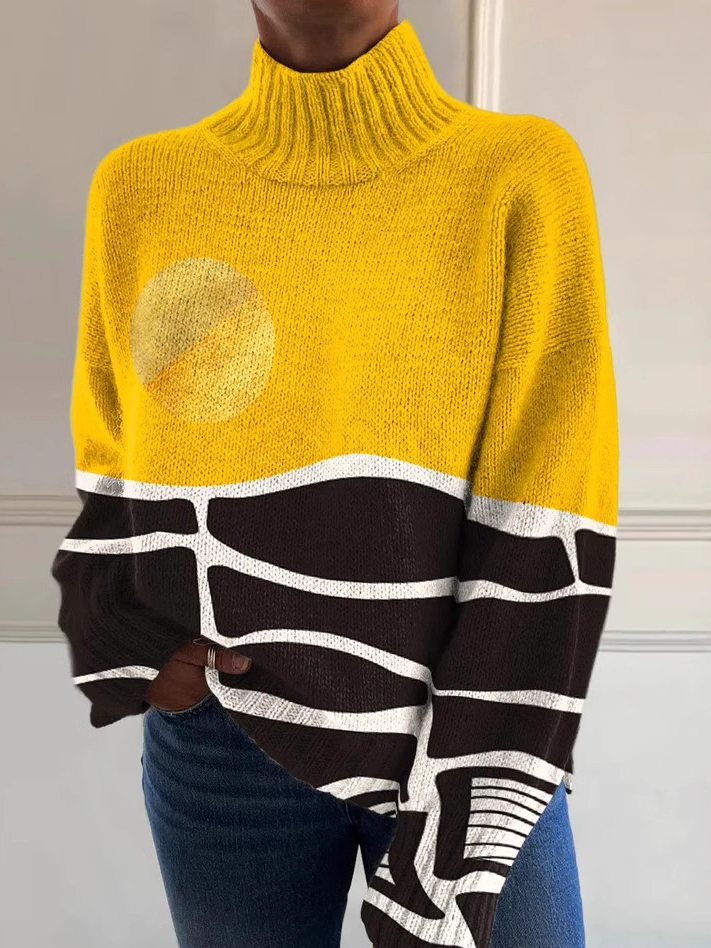 Turtleneck Casual Sweatshirt