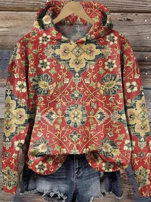 Casual Loose Ethnic Sweatshirt