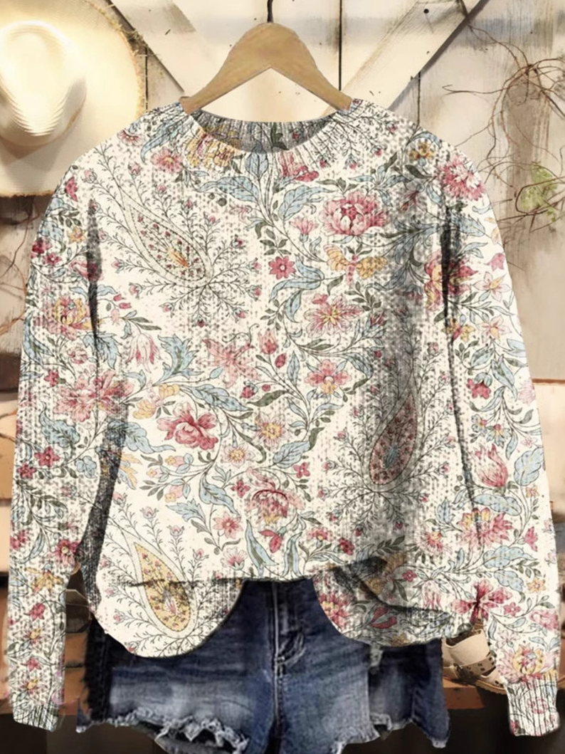 Floral Casual Sweatshirt