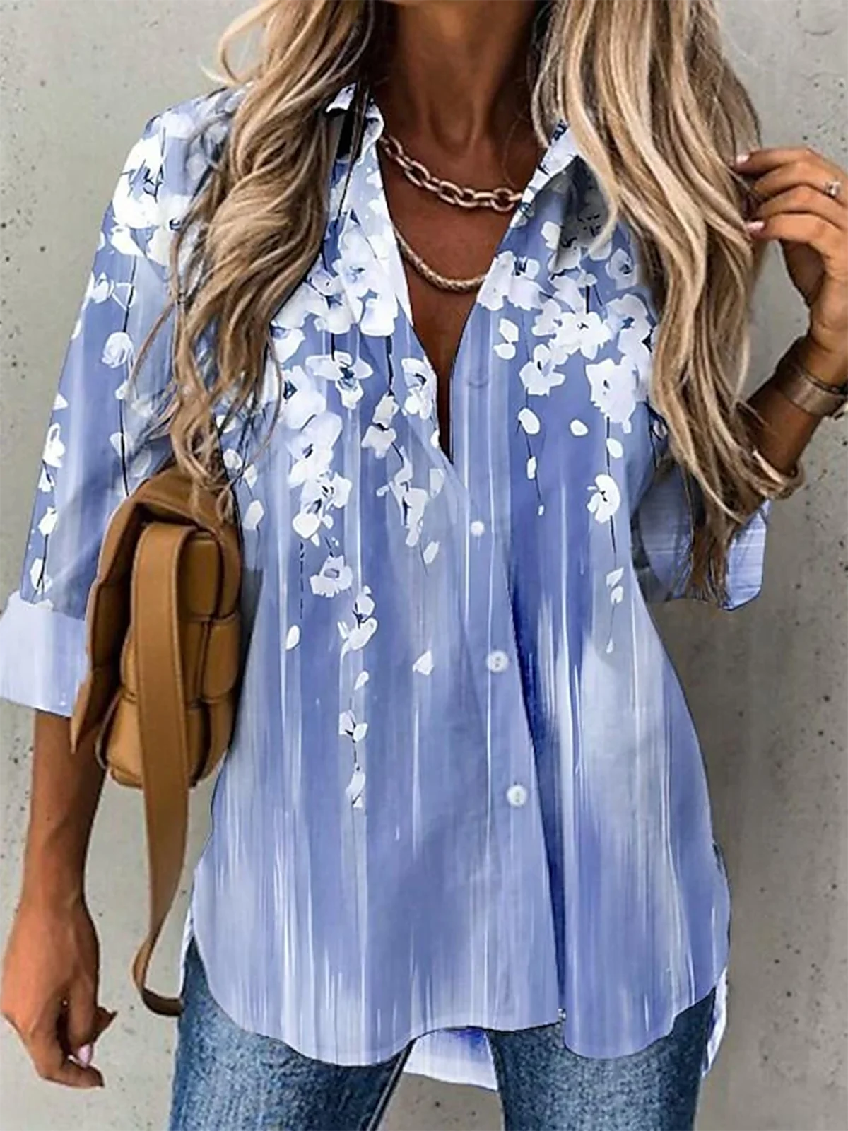 Floral Print Long Sleeve Shirt