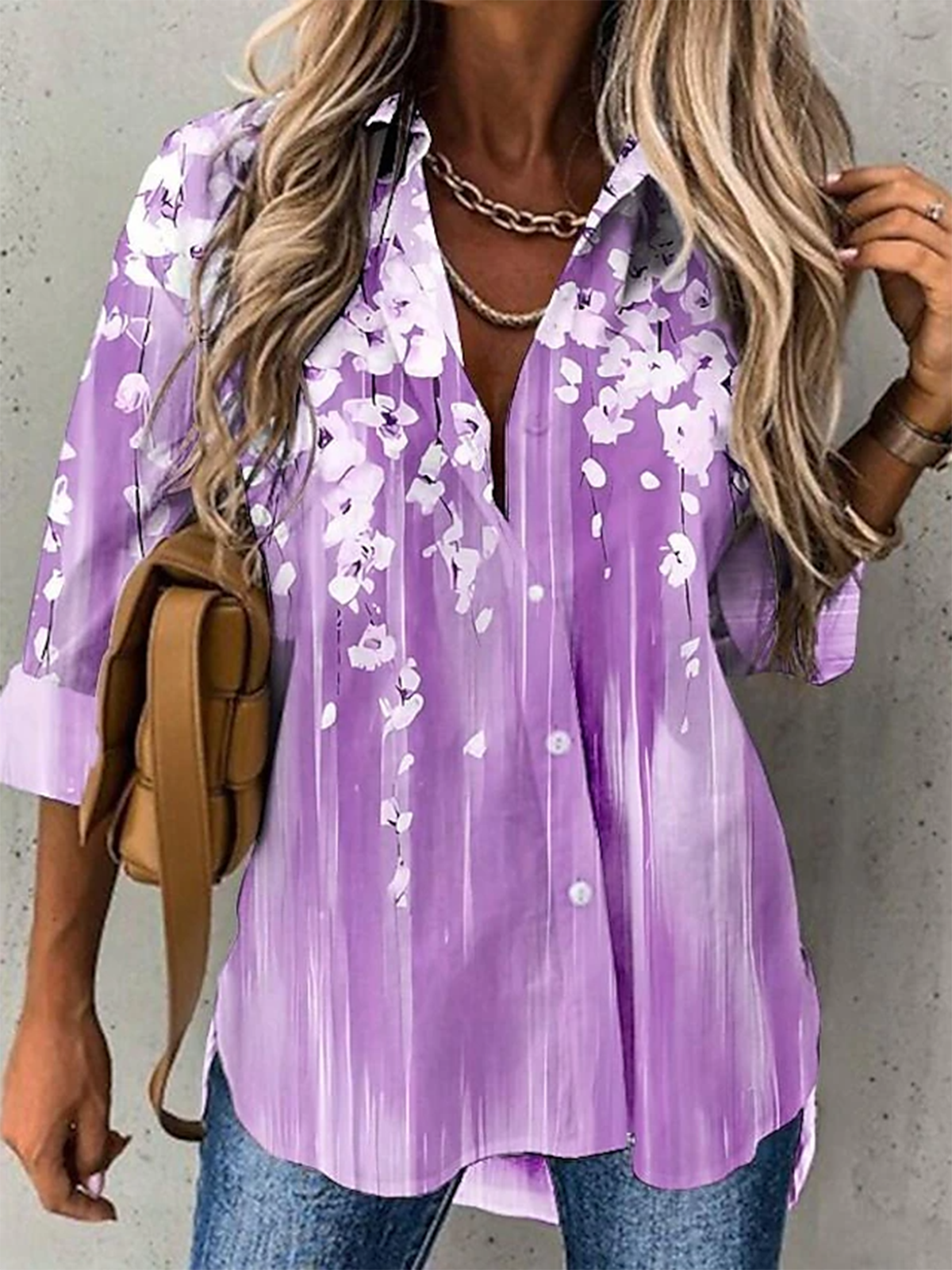 Floral Print Long Sleeve Shirt