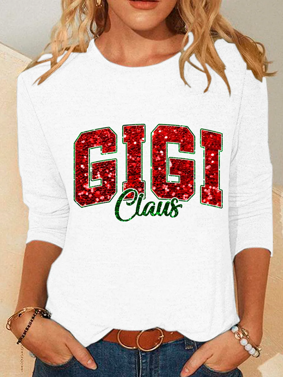 Gigi Claus Casual Long Sleeve Shirt