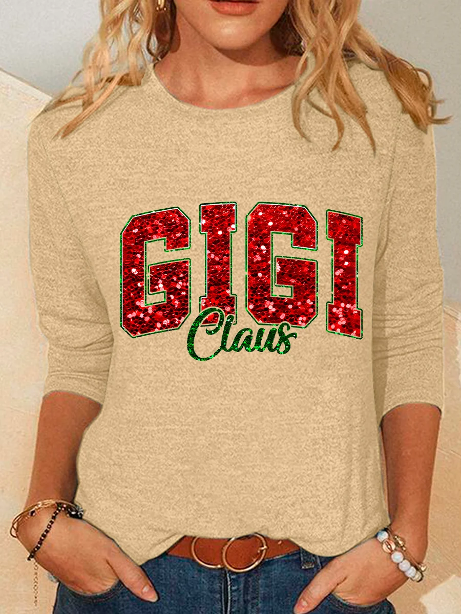 Gigi Claus Casual Long Sleeve Shirt