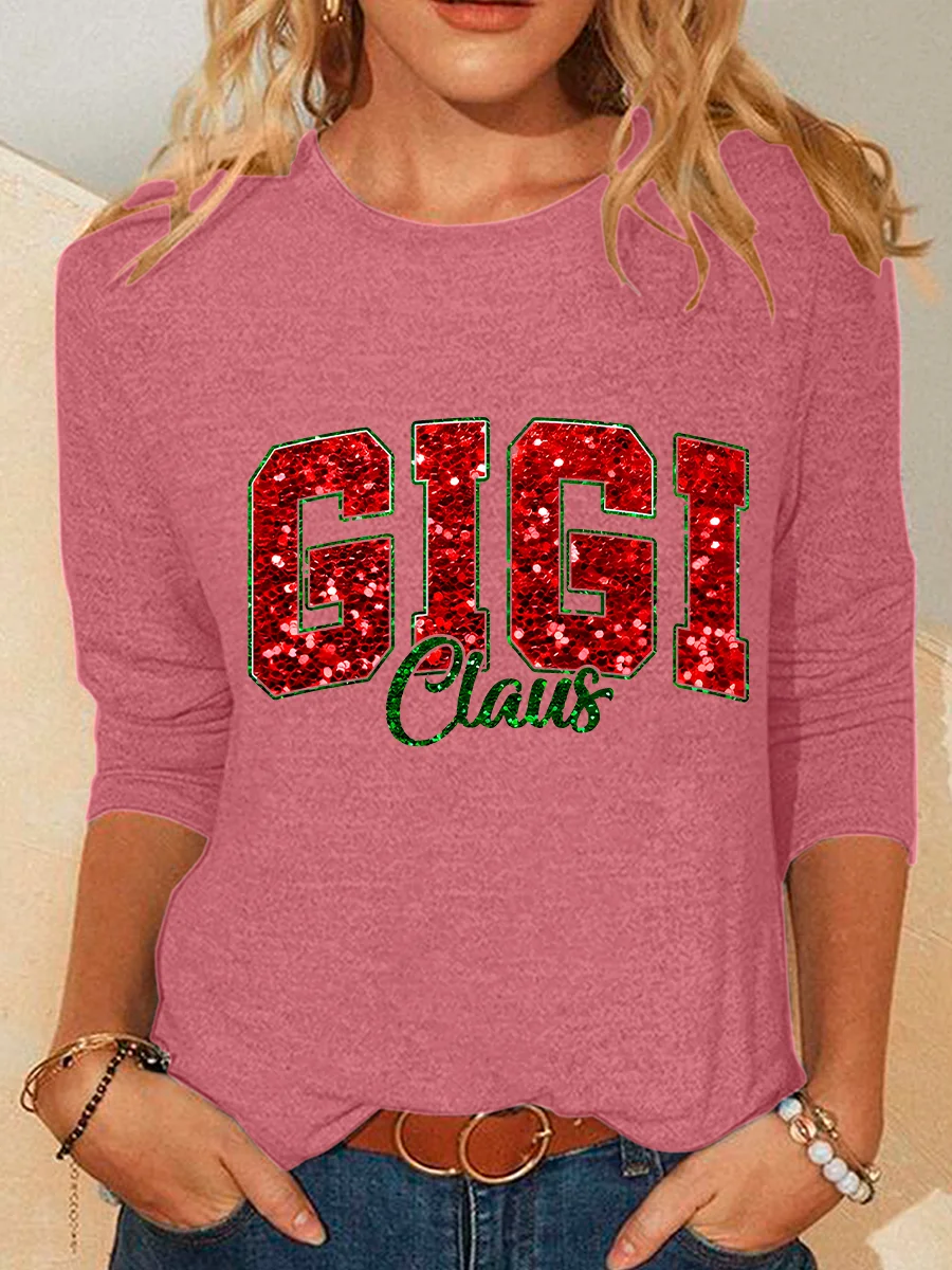 Gigi Claus Casual Long Sleeve Shirt