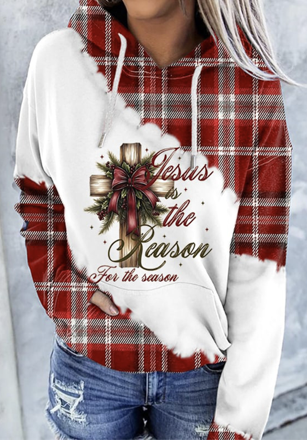 Christmas faith printed Western style  Hoodie