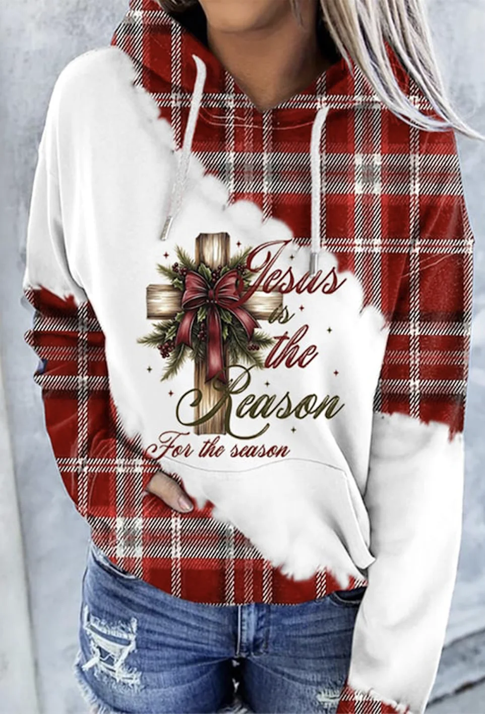 Christmas faith printed Western style  Hoodie